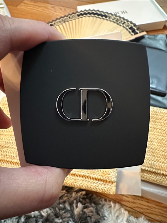 Dior Accessories - Dior Black Compact with Silver CD Logo